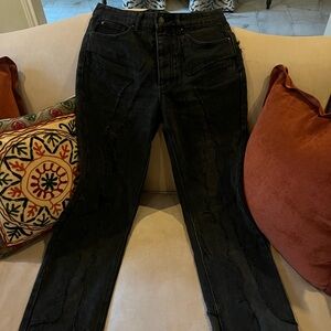 Men’s Jaded London Skeleton Style Relaxed Fit Black Jeans